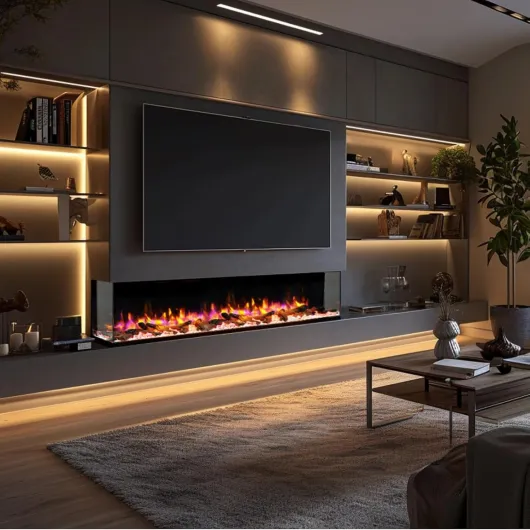 Endeavour Fires Rosedale 3D Media Wall Electric Fireplace, 78"/2030mm Rosedale 78"/2030