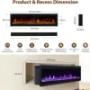 INMOZATA IF-50 127cm Electric Fireplace Review: big visual impact, decent heater for media walls