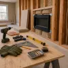 Recessing a fireplace into a stud wall: framing, clearances and the finish details we keep coming back to