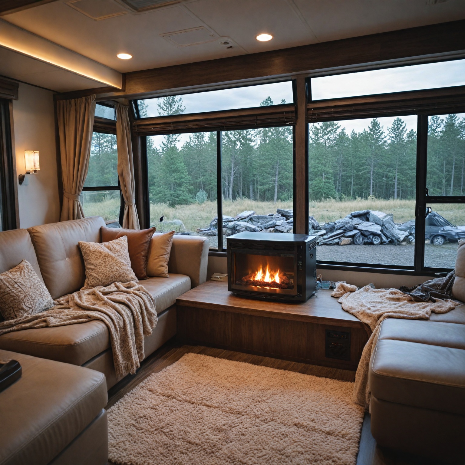 Enhancing Your RV Experience with an Electric Fireplace