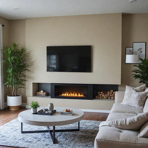 Enhance Your Living Space with a Floating TV Stand Featuring a Fireplace