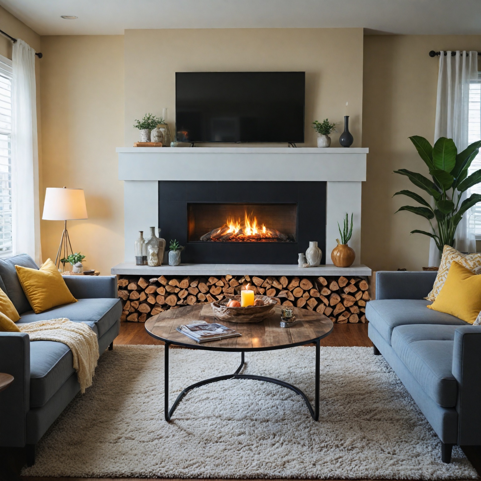 Enhance Your Home Ambiance with Electric Logs Featuring Buil