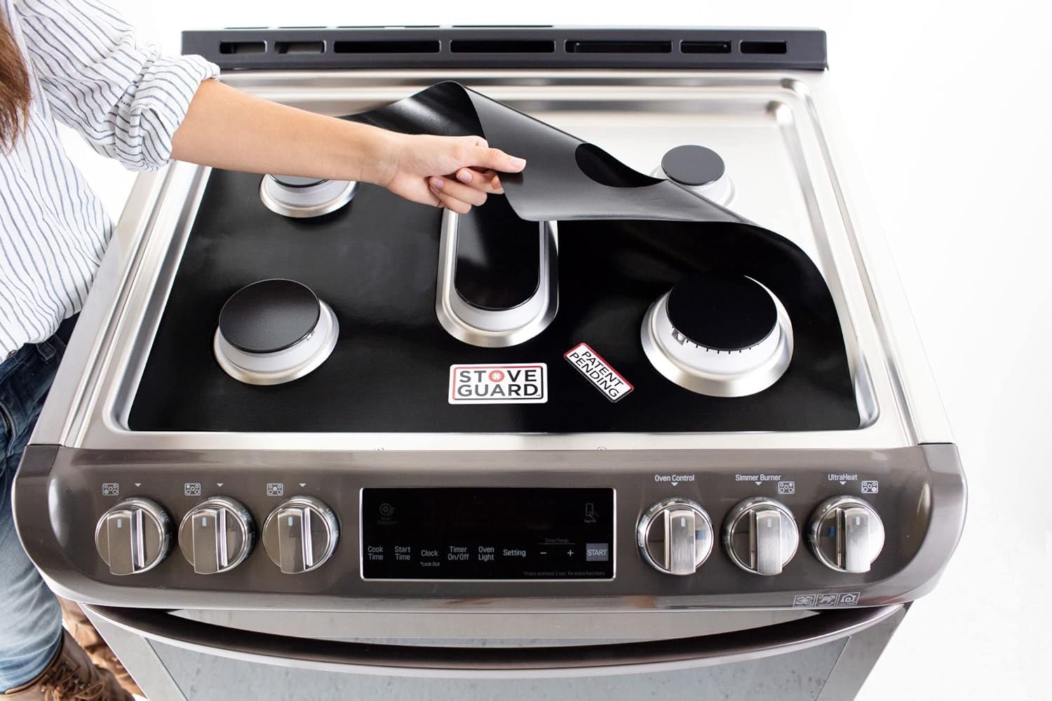 Model# 79074333311, USA-Made, Custom Designed & Precision Cut Stove Cover for Gas Stove Top, 5-Burner Kenmore Gas Range Stove Top Protector Black Lite