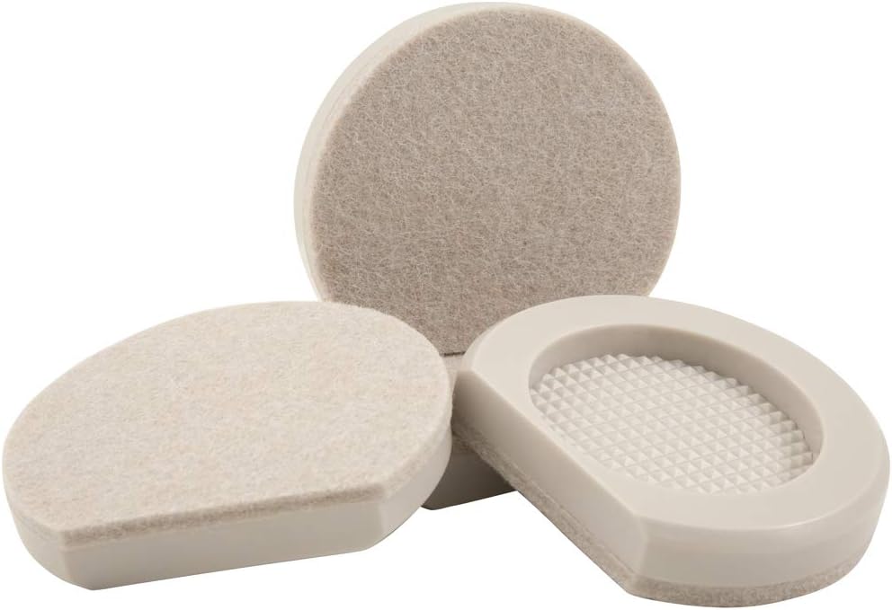 Super Sliders 3" Heavy Duty Appliance Slider - Cupped Design with Felt Bottom for Refrigerators, Washers & Ovens - Hardwood Floor Protector - Beige 1 Count (Pack of 1)