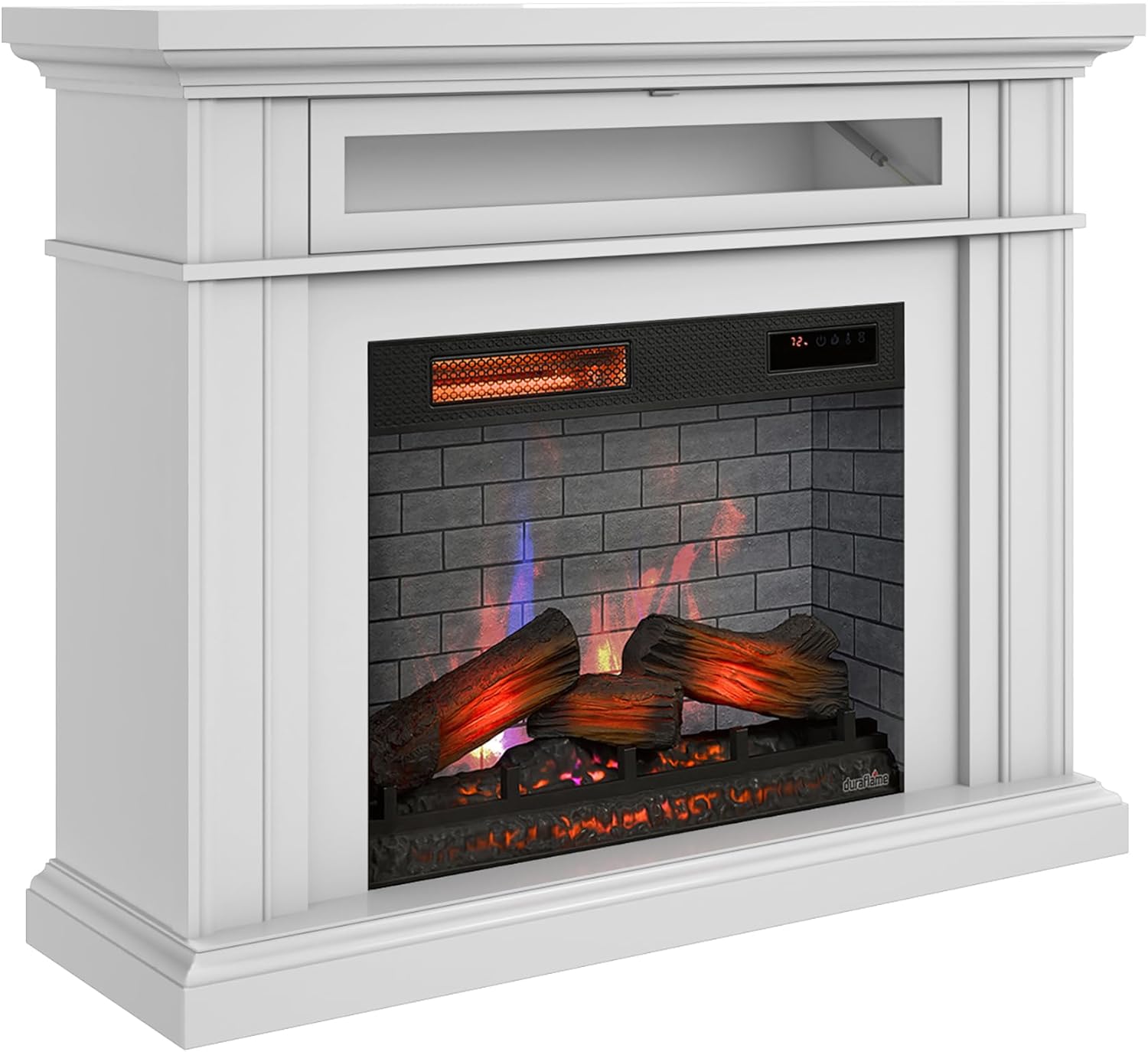 ® Electric Fireplace Wall Mantel, Bright White