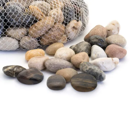 5LBS River Rocks Decorative Ornamental Pebbles, Garden Landscaping Stones, Gravel Filler for Plants, Vases, Succulents, Home Decor, Aquariums, Crafting, Animal Habitat - Large Natural Medium Natural
