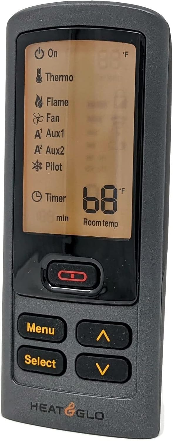 Remote Transmitter for Hearth & Home RC300: Compatible with Heat N Glo Fireplaces, Replaces Part #2166-330, Includes Wall Holster