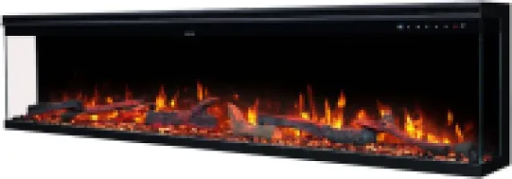 Touchstone Sideline Infinity Pro 72" Review: a wide 3-sided electric fireplace that looks high-end without the crazy price