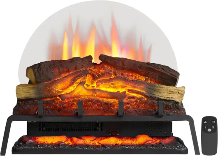 LegendFlame 25" W Free Standing Electric Fireplace Log Set (EF484), Fireplace Insert, Heater 750W/1500W, Crackling Sound, Remote Control… Nora 25" Oak
