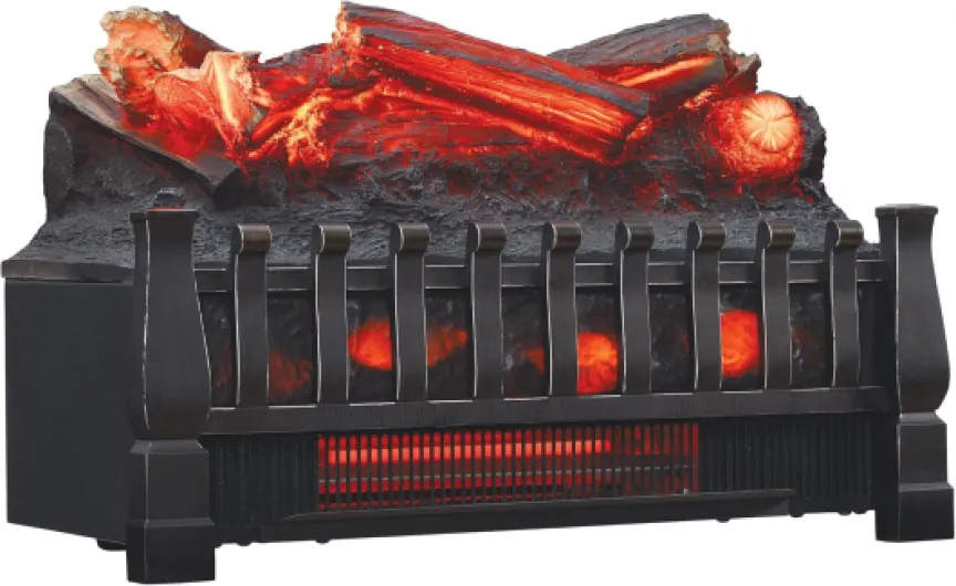 Electric Log Set 1,000 Sq Ft Heater, Faux Logs Insert with Infrared Flames for Existing Fireplaces, Remote Control Included 20.5 " W x 8.66 " D x 12.6 " H