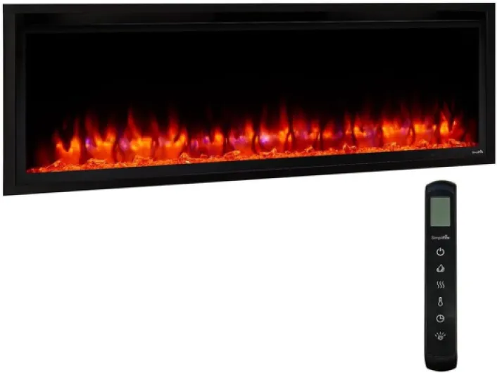 50-Inch Allusion Platinum Linear Electric Fireplace (SF-ALLP50-BK) 50-Inch Black