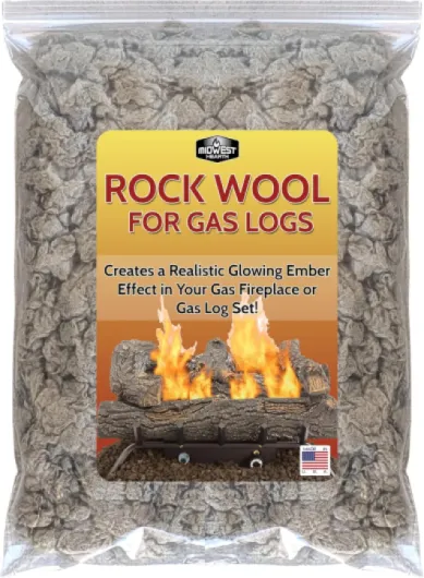 Rock Wool for Gas Log - 6 oz - Bag 6-oz