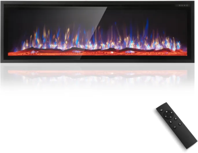 Sophia & William 60 Inch Electric Fireplace Wall Mounted, Fireplace Heater with Remote Control, Ultra Narrow Bezel for Living Room 60"-PRO