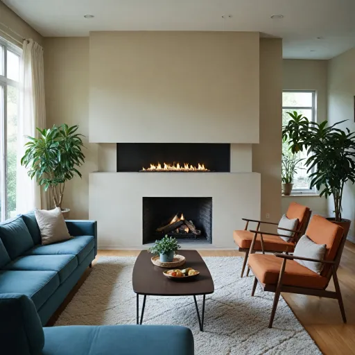 Elevate your space with a floating fireplace: modern warmth and style