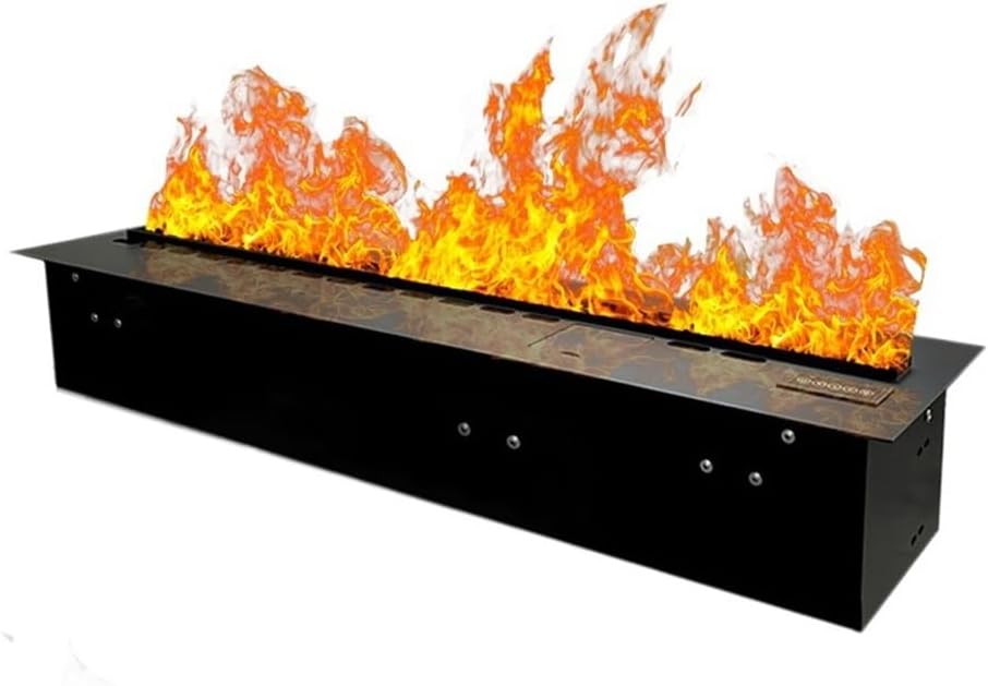 Decorative Fireplaces Recessed Atomizing Electric Fireplace 3D Flame Effect Water Vapor Fireplace with Automatic Water Control, Timer and Remote Control,M Medium