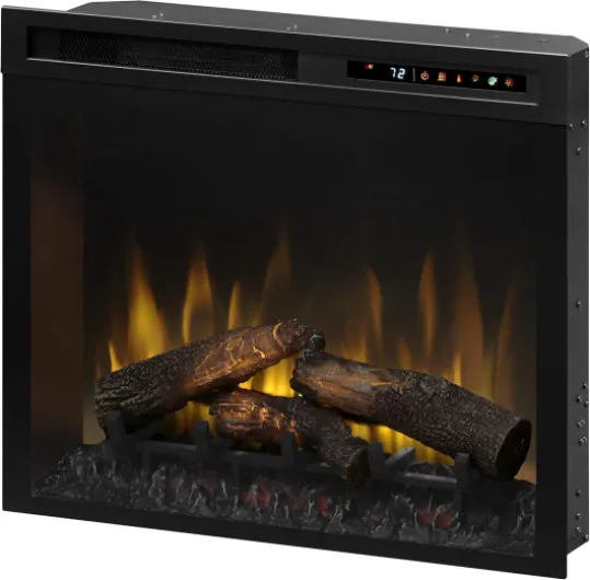 28 Inch Built-in Electric Fireplace - Multi-Fire XHD Firebox with Logs and Realistic Multi-Color Flames - Model: XHD28L 28" Firebox With Logs