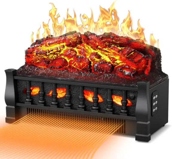 21" Electric Fireplace Insert — Realistic 3D Flame, 750W/1500W Heat, Remote Control, Timer & Safe Overheat Protection for Home or Office Lava Flames