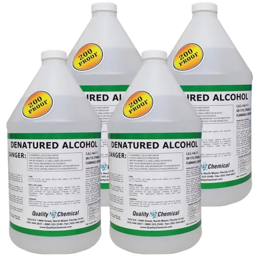 Quality Chemical's Denatured Alcohol 200-Proof Ethyl Alcohol - for Cleaning, 4 Gallon (512 oz.)
