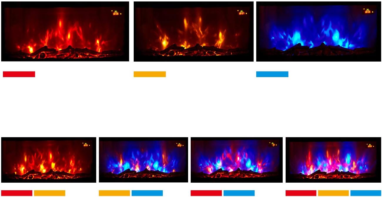 2026 TRUFLAME 89.2CM WIDE CURVED BLACK GLASS WALL MOUNTED ELECTRIC FIRES FIRE FIREPLACE WITH LOG FUEL EFFECT!