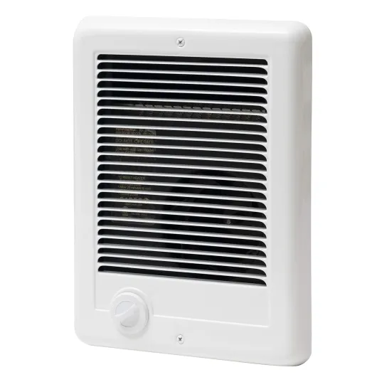 Com-Pak Electric Wall Heater Complete Unit With Thermostat (Model: CSC202TW, Part: 67507), 6825/5120 BTU, 240/208 Volt, 2000/1500 Watt, White Full Kit White 2000/1500 Watt