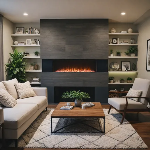 Enhancing your home ambiance with an electric fireplace featuring LED lights