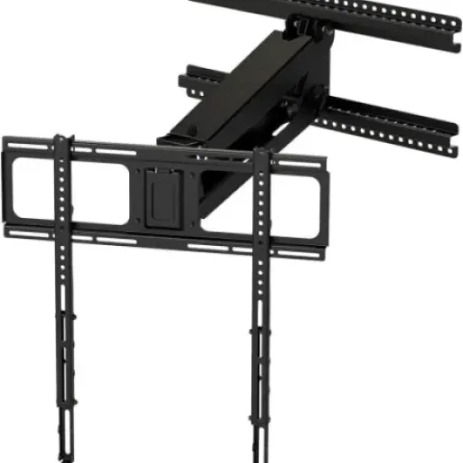 MantelMount MM340 Review: a heavy-duty pull-down TV mount that actually works over a fireplace