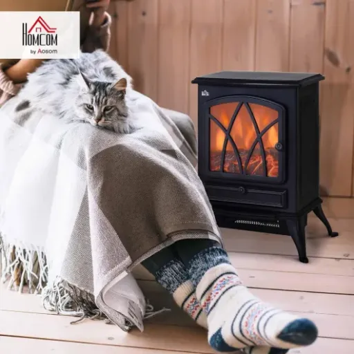 HOMCOM Electric Stove Heater Review: a cheap fake-fire heater that actually does the job