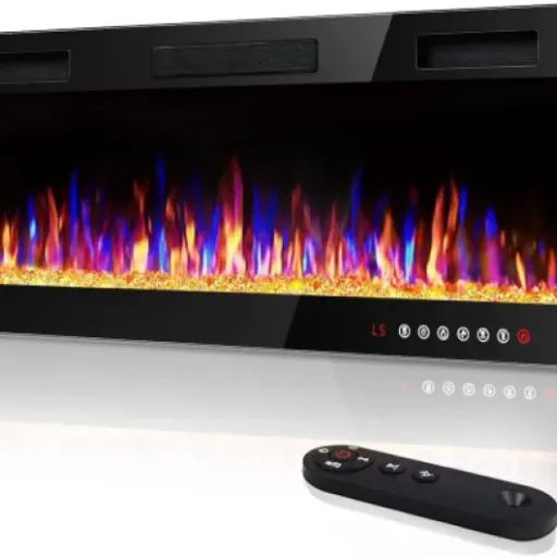 VITESSE 60'' Electric Fireplace Review: slim wall unit that looks good and heats okay