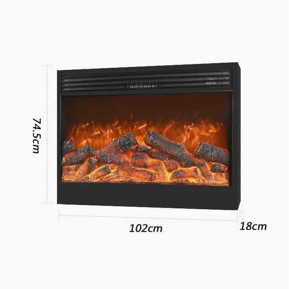 Electric Fireplace, Electric Fireplaces Heater, 3D Realistic Flame Recessed/Wall-Mounted Modern Decoration Fireplace, Button/Remote Control Smart 3D Flame Decoration(XL)