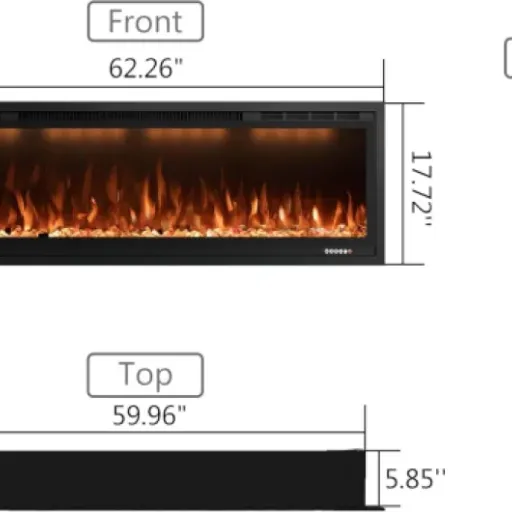 RODALFLAME 60" WiFi Electric Fireplace Review: Big Flames, Decent Heat, App That’s a Bit Fussy
