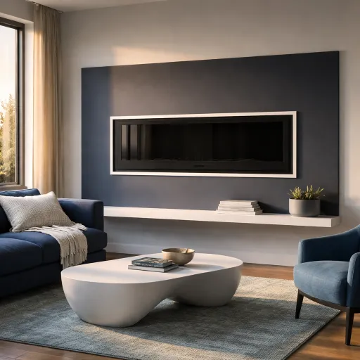 Floating electric fire for modern walls and living rooms