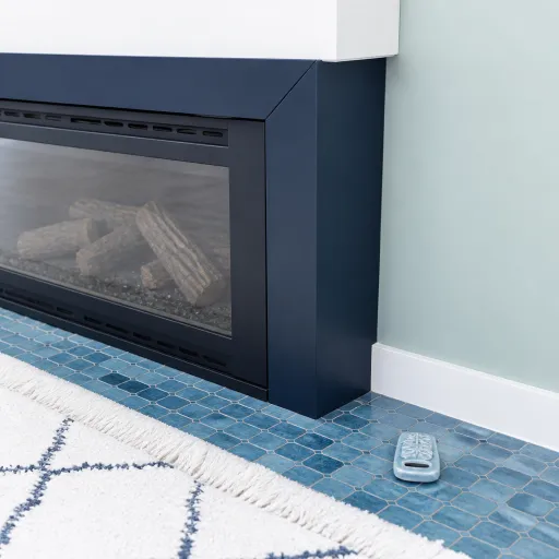 Corner electric fireplaces that solve the off-center room problem without looking like a compromise