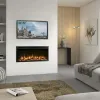 FLAMME Castello 40" Electric Fireplace Review: slim media wall fire with decent heat and lots of colours