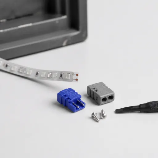 Replacing the LED strip in a five-year-old electric fireplace: the parts, the steps and the one connector that breaks
