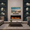 FLAMME Castello 50" Electric Fireplace Review: slim media-wall fire with decent heat and strong ambience
