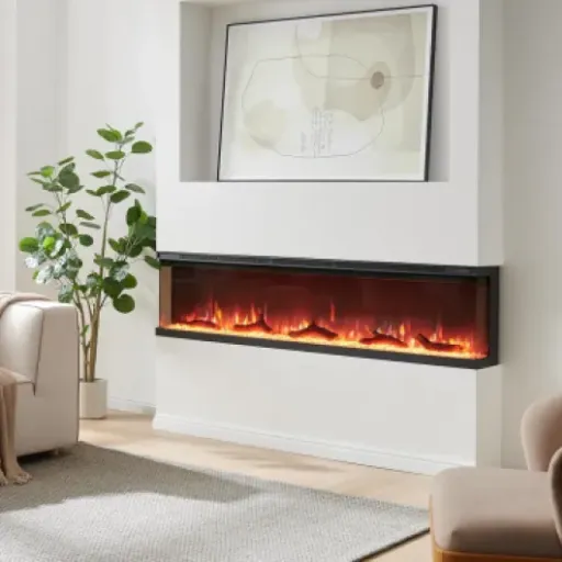 FLAMEKO Leura 70" Electric Fireplace Review: big media-wall fire on a realistic budget